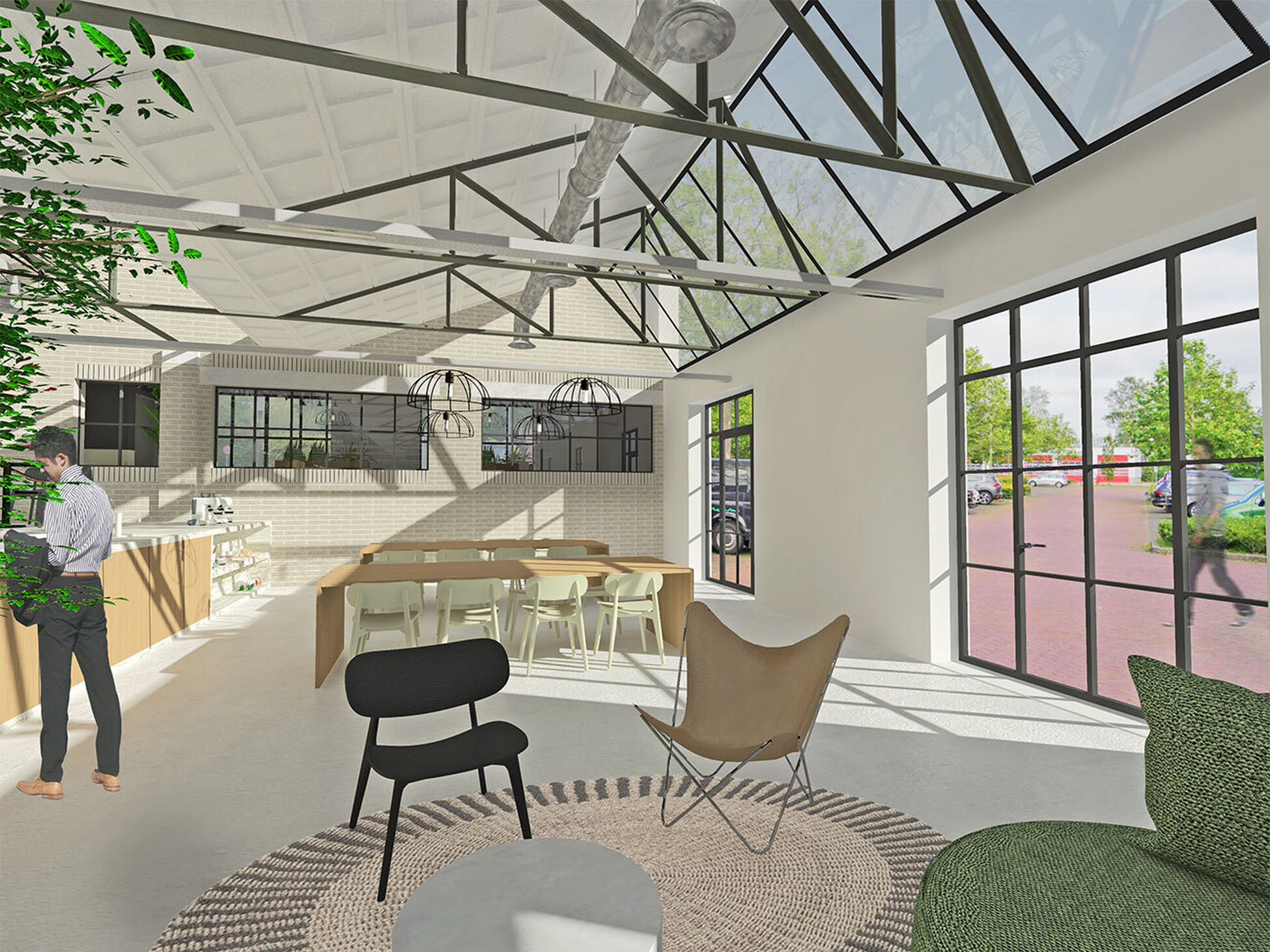 Zakelijk interieurontwerp herbestemming fabriek tot kantoor in Enschede - Foto 1