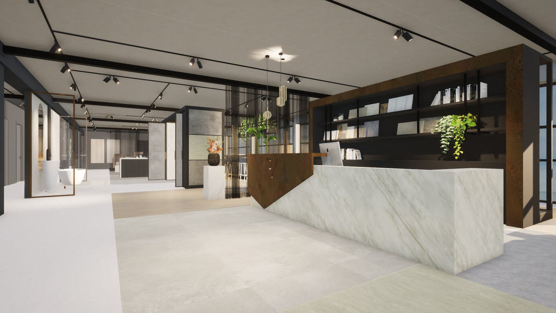 Zakelijk interieurontwerp showroom regge tegels & vloeren in Enter - Foto 4