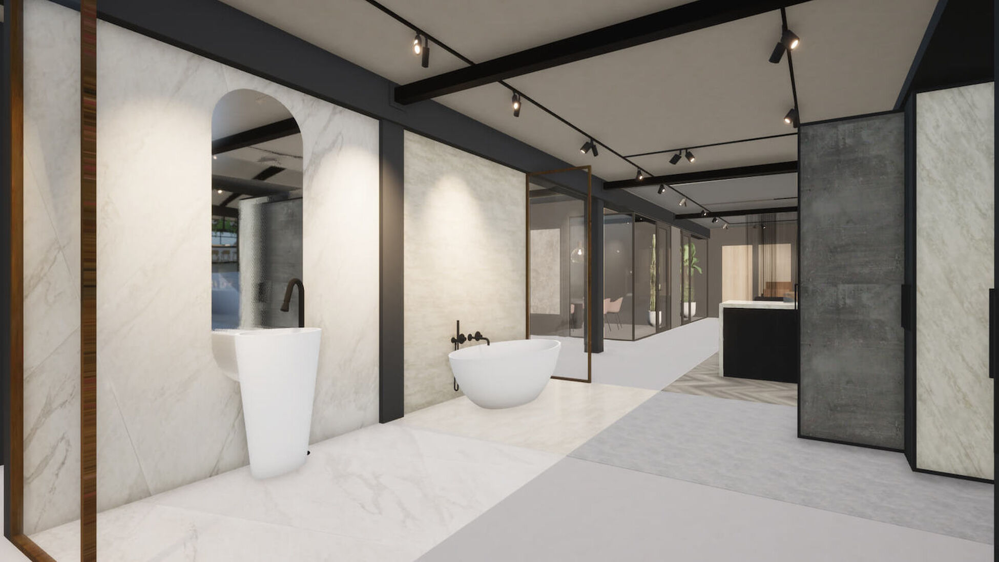 Zakelijk interieurontwerp showroom regge tegels & vloeren in Enter - Foto 7